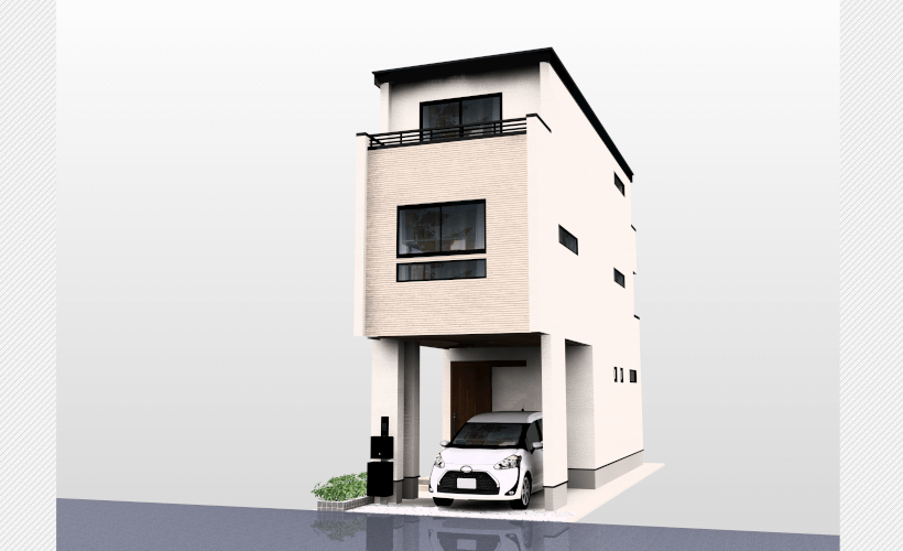 外観パース(新河岸)