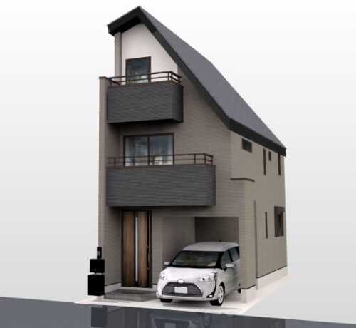 外観パース(市川市新田2)