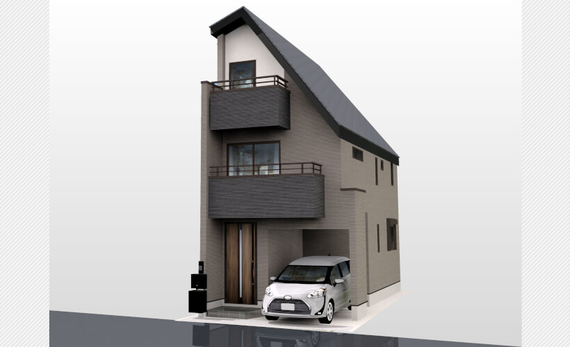 外観パース(市川市新田2)